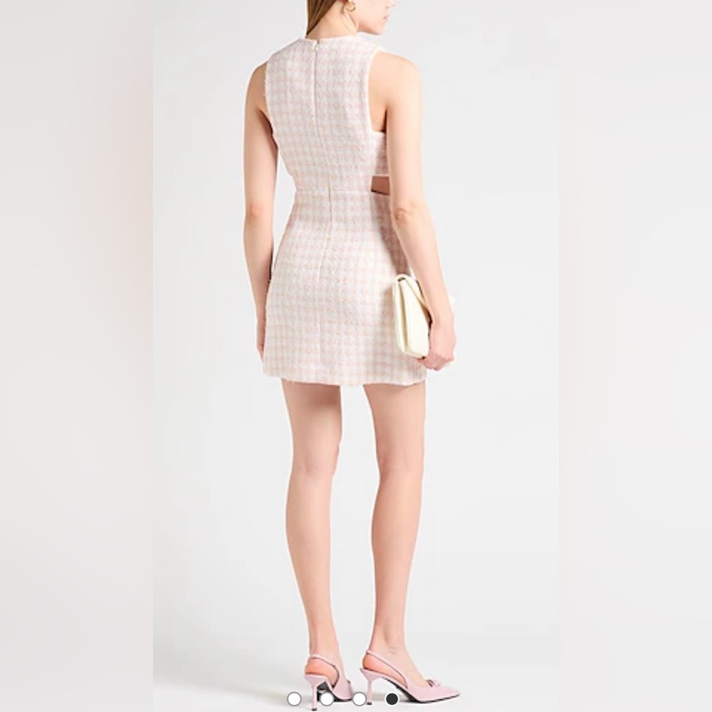 Sandro Pink and White Tweed Dress 6/38 - Picture 3 of 9